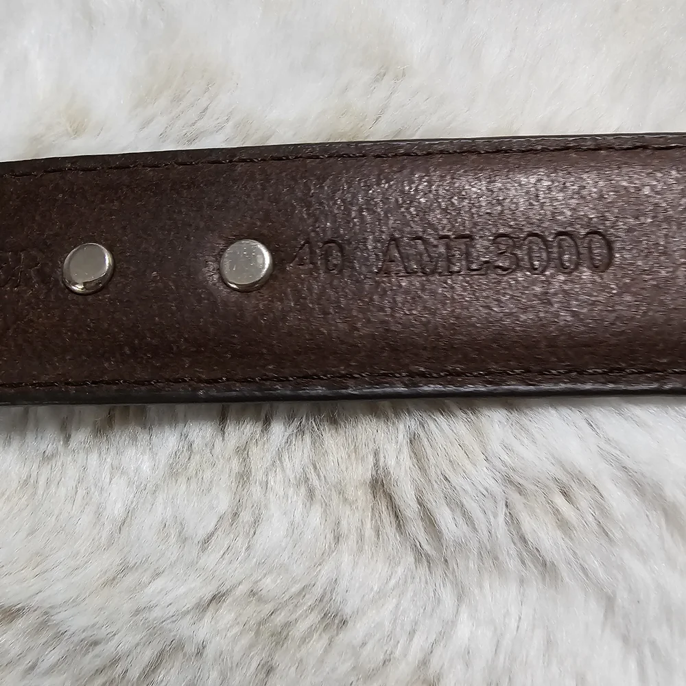 Vintage AML 3000 Golf Club‎ Concho Belt Black Oil Tan Leather Silver SZ 40